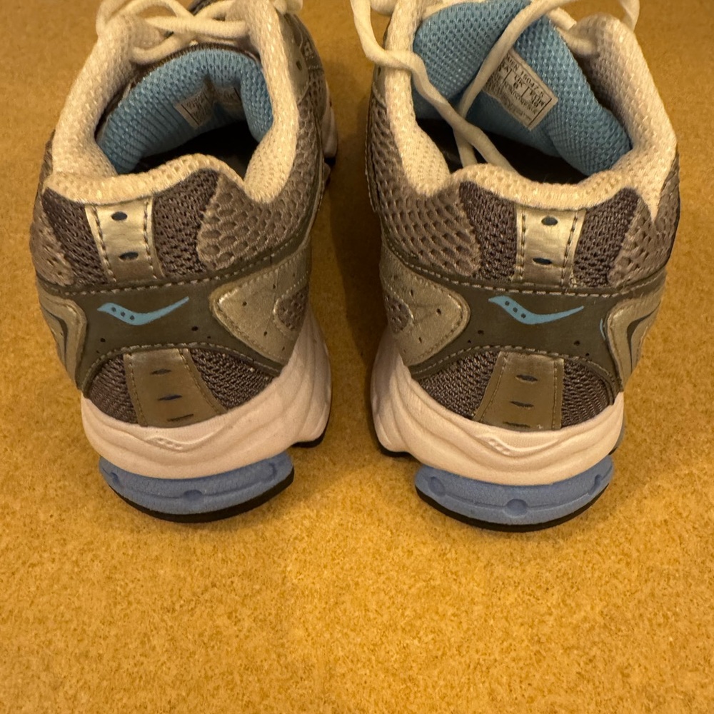 Saucony Women's Gray and Blue Athletic Shoes - Picture 3 of 5